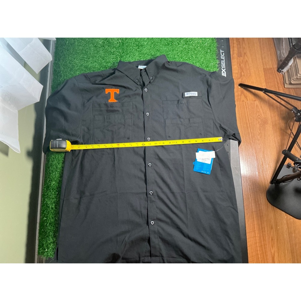 Columbia PFG Tamiami Tennessee Volunteers Shirt Mens XLT Black XT7417-023 NWT